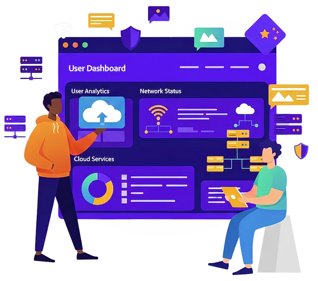 vector image networking opt